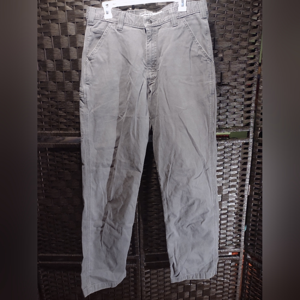 Carhartt Relaxed Fit Canvas Utility Gray Work Pants 34/34